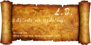 Léránt Diána névjegykártya